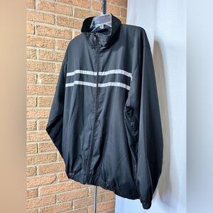 Profile Varsity black and Reflective silver/grey windbreaker jacket - men’s XL